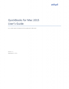 Quickbooks 2015 for mac help